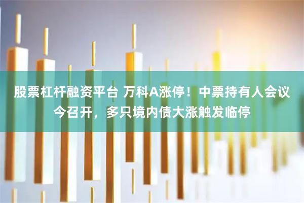 股票杠杆融资平台 万科A涨停！中票持有人会议今召开，多只境内债大涨触发临停